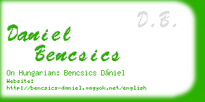 daniel bencsics business card