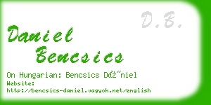 daniel bencsics business card